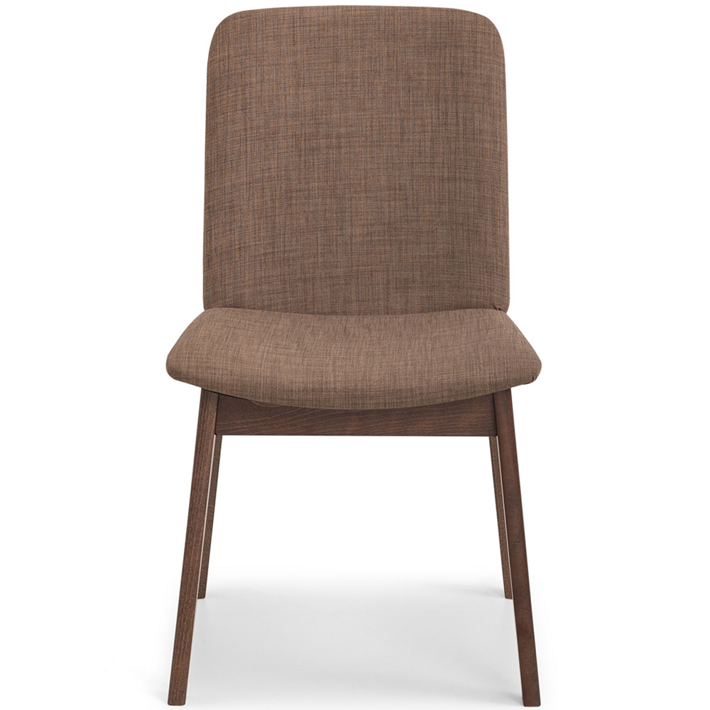 Julian Bowen Kensington Set of 2 Walnut Dining Chair Image 4