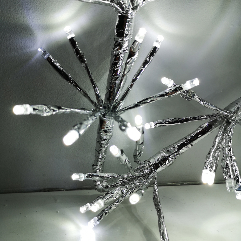 Premier 320 Cool White LED Twinkling Silver Star Silhouette Christmas Decoration 90cm Image 3