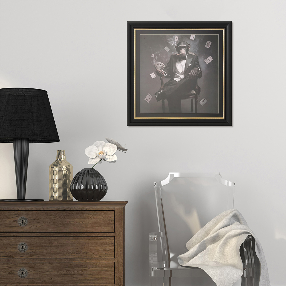 Monkey Business Monochrome Framed Art Image 5
