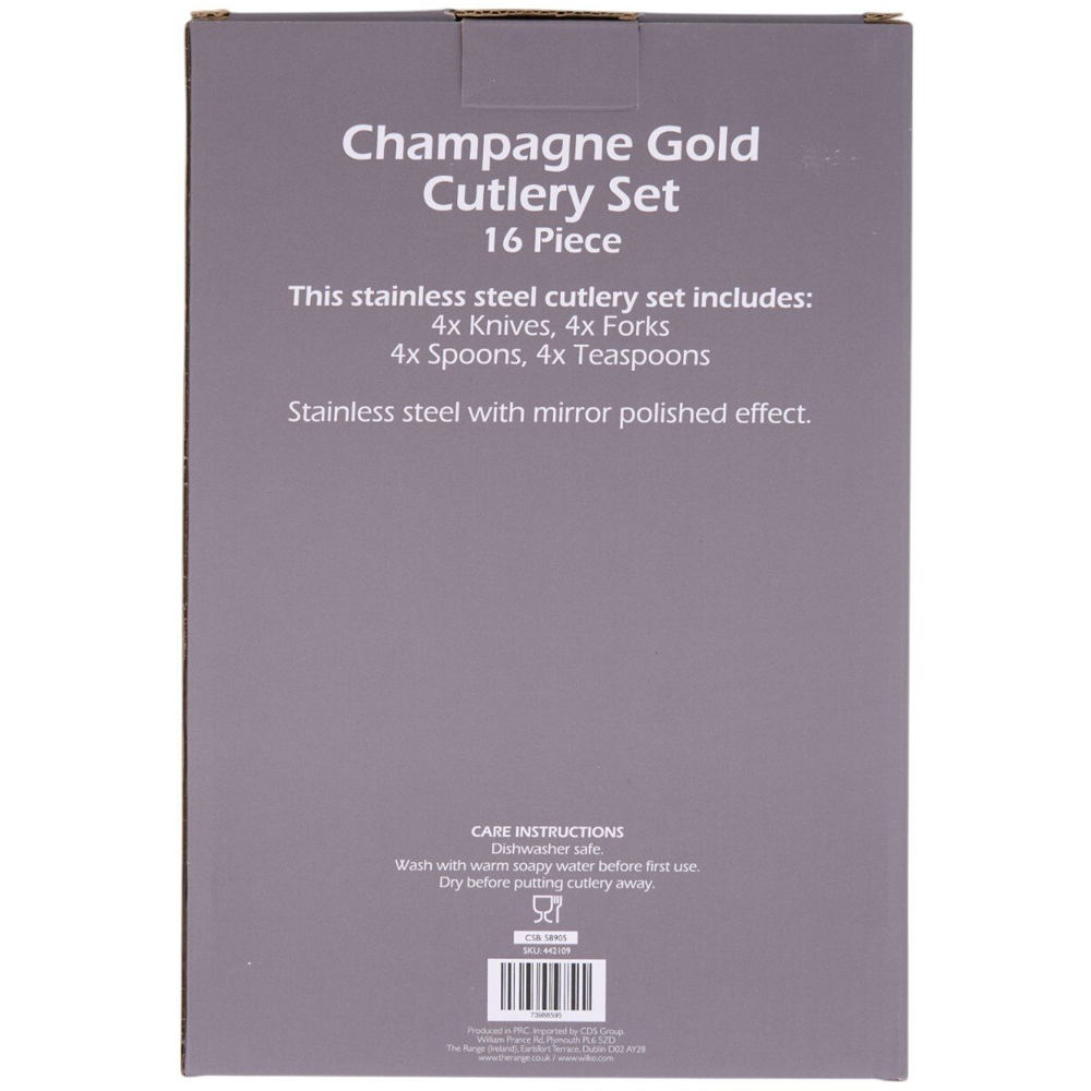 Kitchen Master Champagne Gold Cutlery Set Image 2
