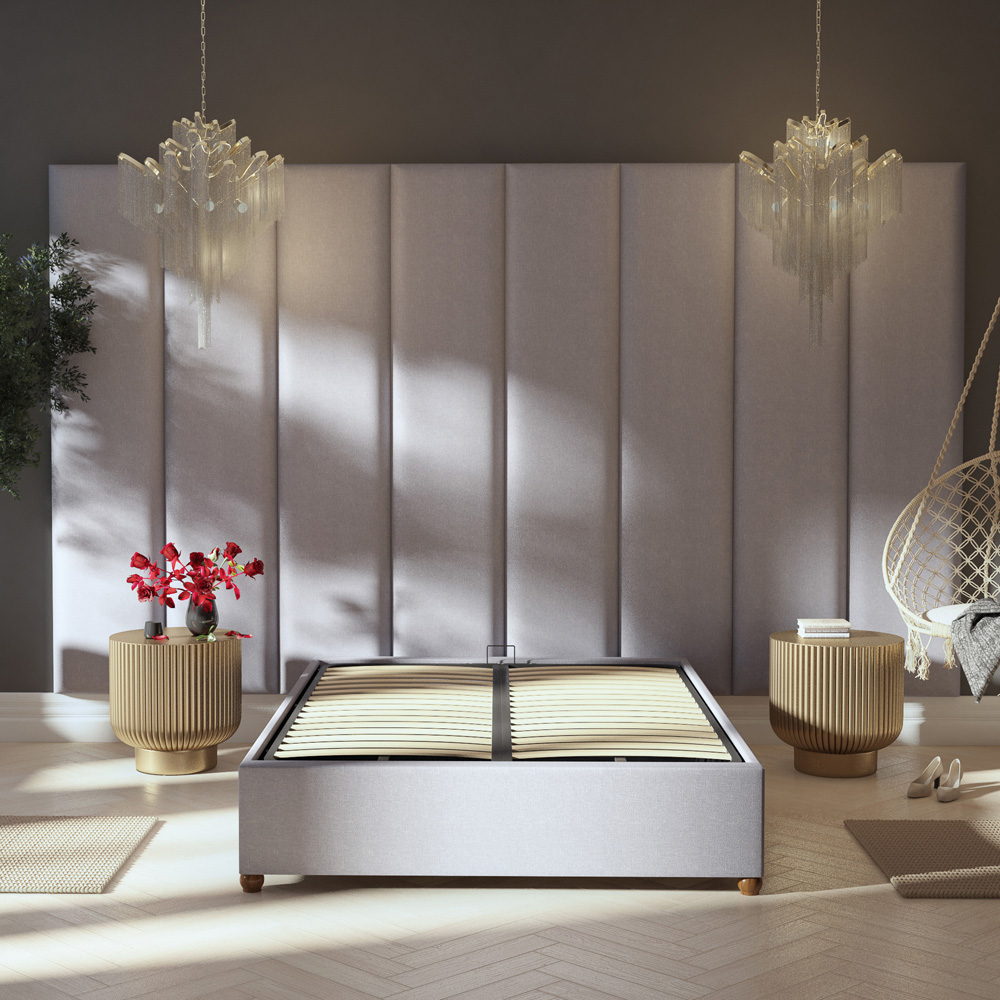 Aspire Furniture Llewelyn-Bowen Luxury Grey Eire Linen Wall Mounted Headboard 45cm Image 2