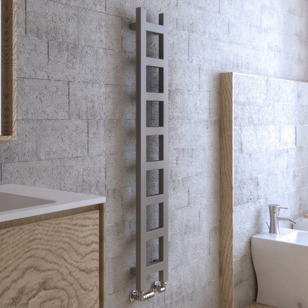 Terma Easy 856 BTU Sparkling Gravel Electric Heated Towel Rail 1280 x 200mm Image 2