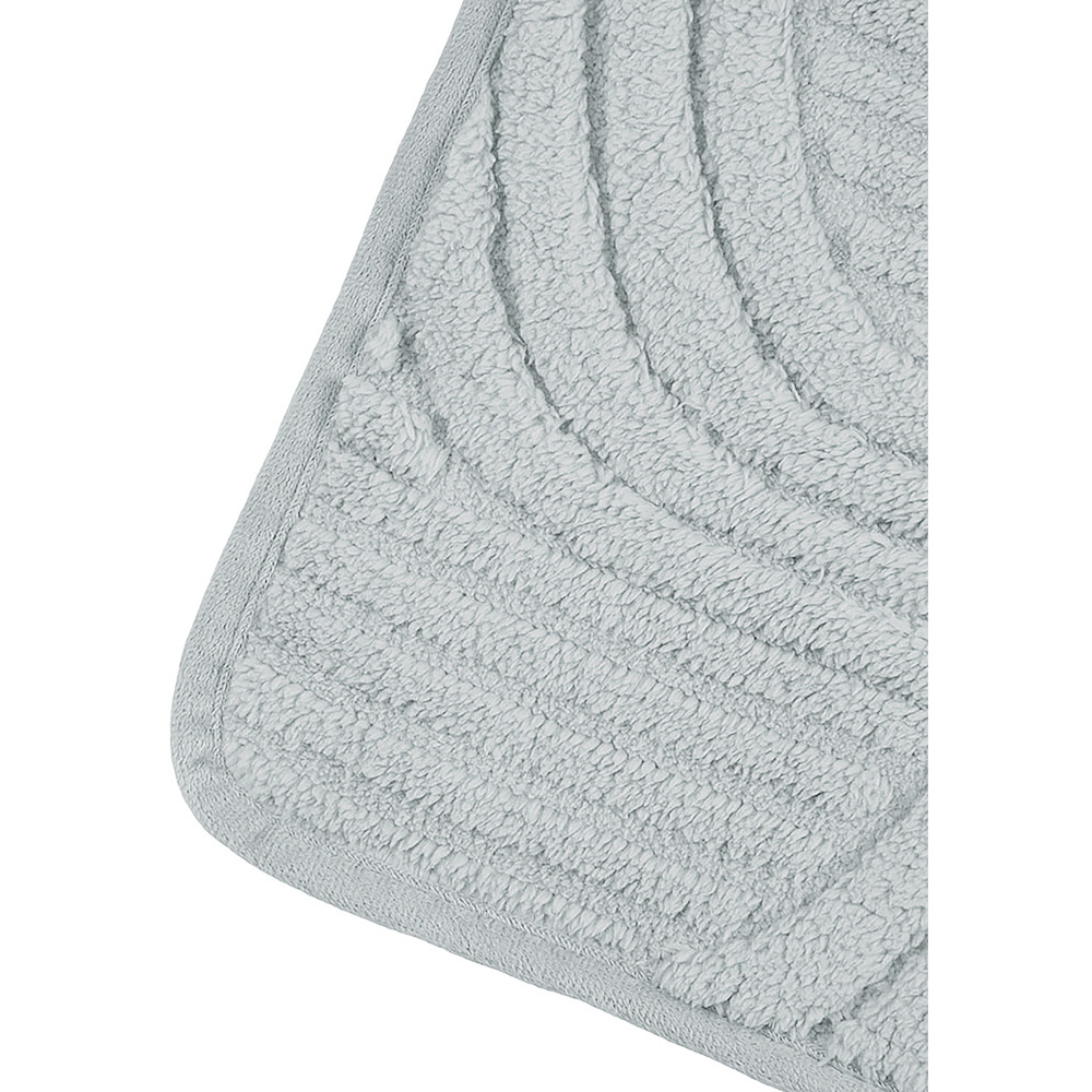 Living and Home 90 x 90cm Light Grey Minimalist Wavy Geometric Non-Slip Sofa Mat Image 5