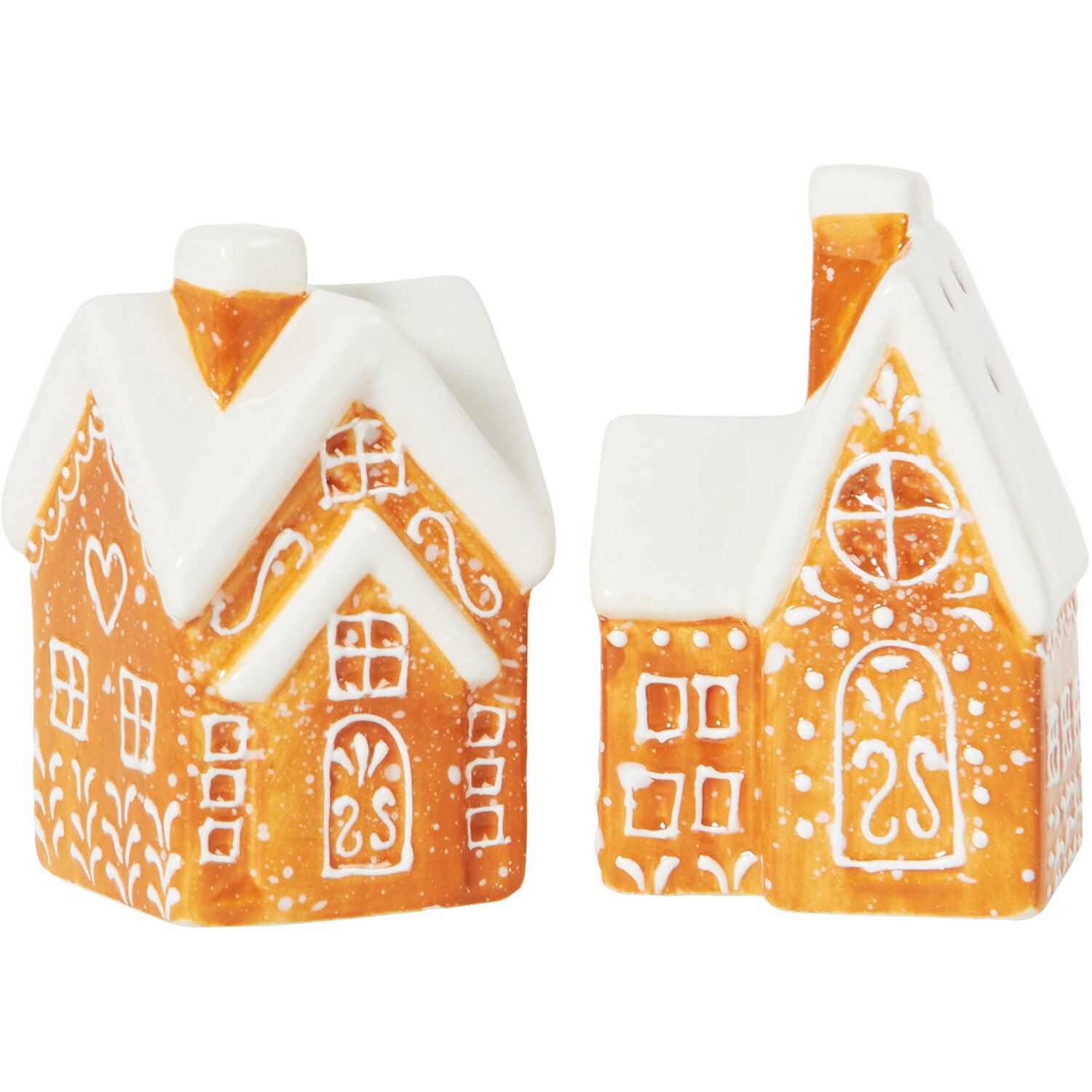 Gingerbread House Salt & Pepper Shakers - Brown Image 1