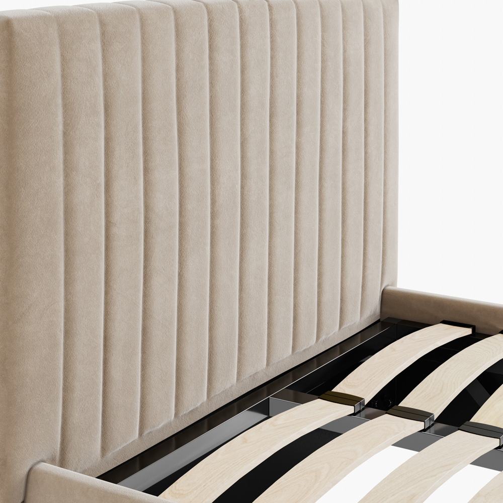 LPD Home Berlin Beige Single Ottoman Bed Image 6