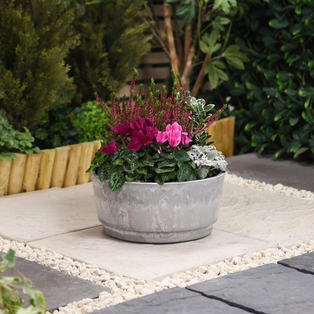 Garden Gear Marble Caesar Bowl Planter 46cm 2 Pack Image 2