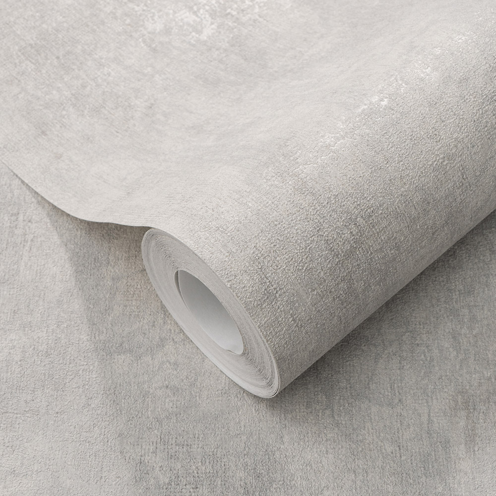 Elle Decoration Metallic Concrete Grey Vinyl Wallpaper by Erismann Image 3