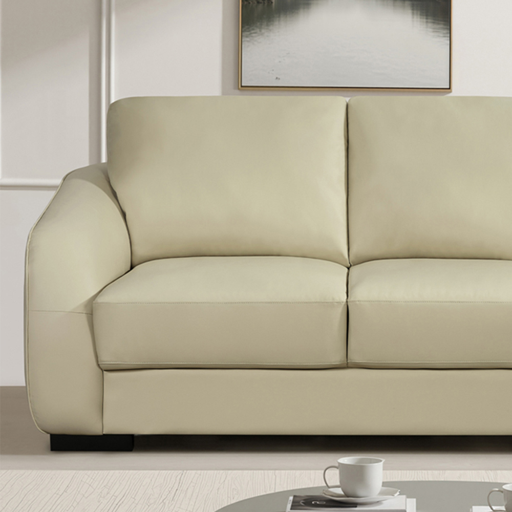 Artemis Home Brandon 2 Seater Cream Bonded Sofa Image 2