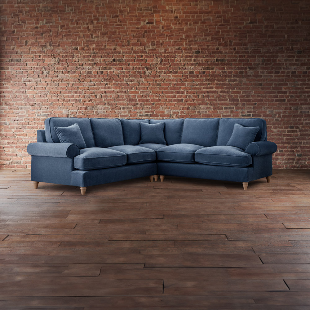 The Victoria Large Navy Corner Sofa Image 3