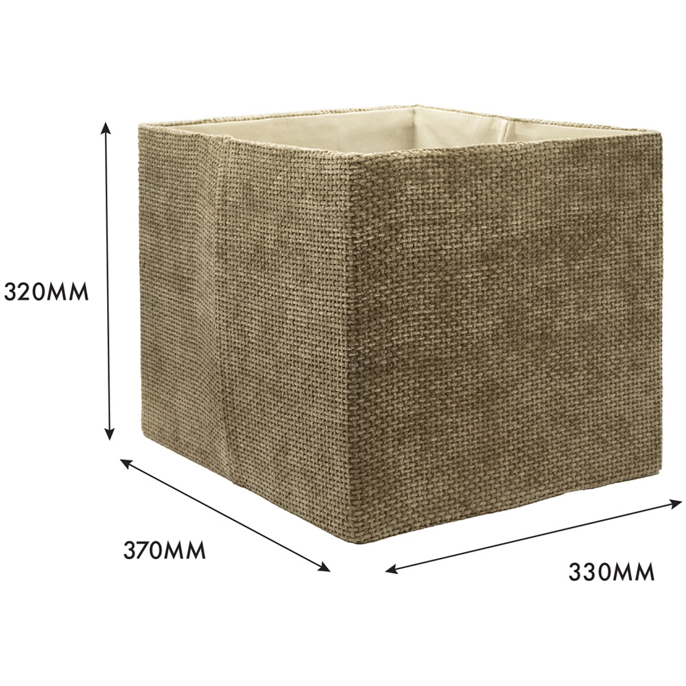Homebase Patterned Taupe Cube Storage Insert 4 Pack Image 6