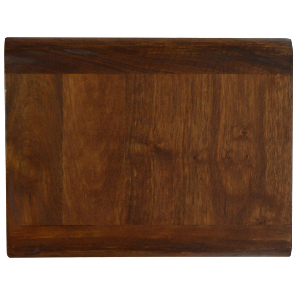 Artisan Furniture Chestnut 2 Drawer Solid Wood Curved Floating Bedside Table Image 5