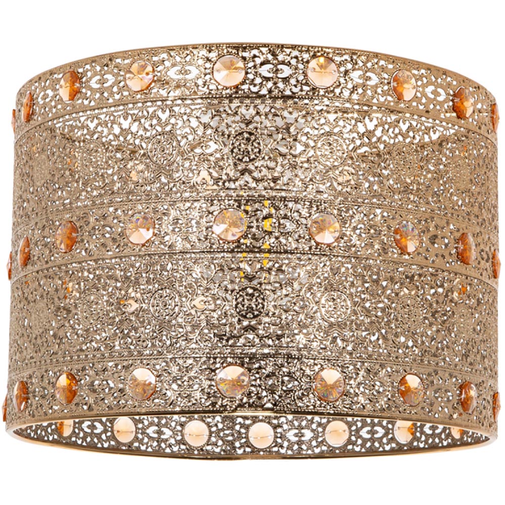 Happy Homewares Moroccan Style Chandelier Polished Gold Acrylic Gem Pendant Shade Image 6