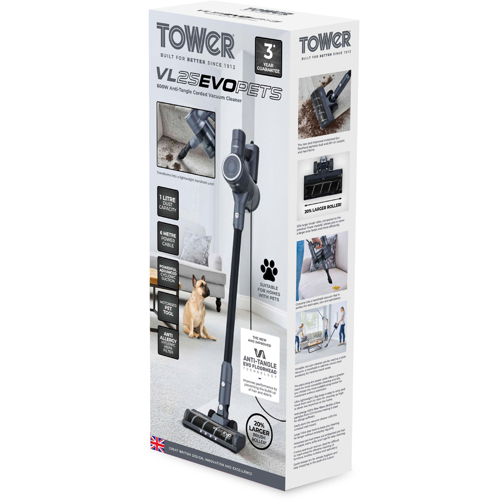 Tower Anti-Tangle Corded Vacuum Cleaner 600W Image 2