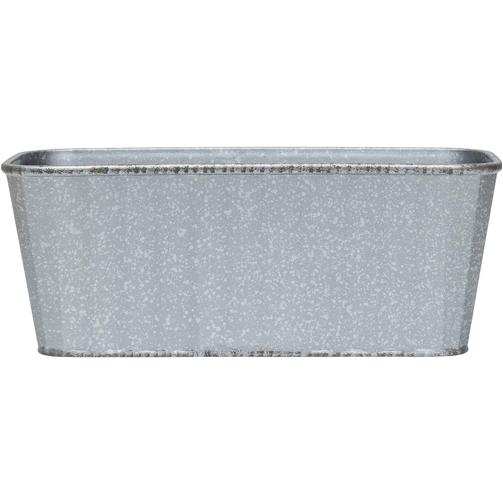 Garden Gear Trough Steel Metal Effect Planter Image 1