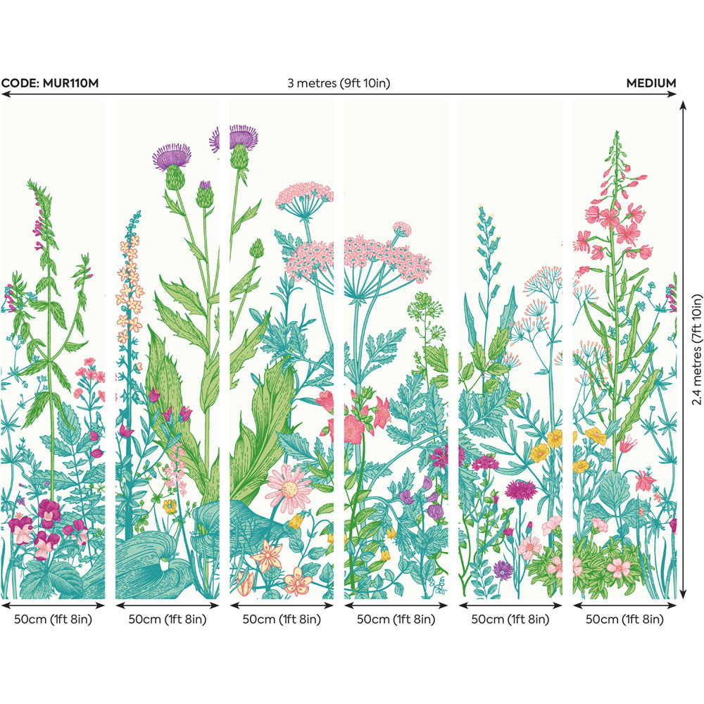 Origin Murals Botanical Fleur Multicolour Wall Mural Image 3