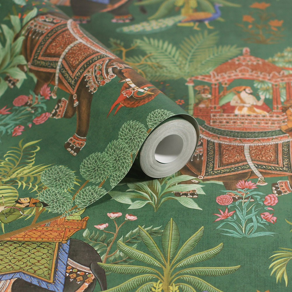 Esselle Home Emperor's Garden Emerald Multicoloured Wallpaper Image 2