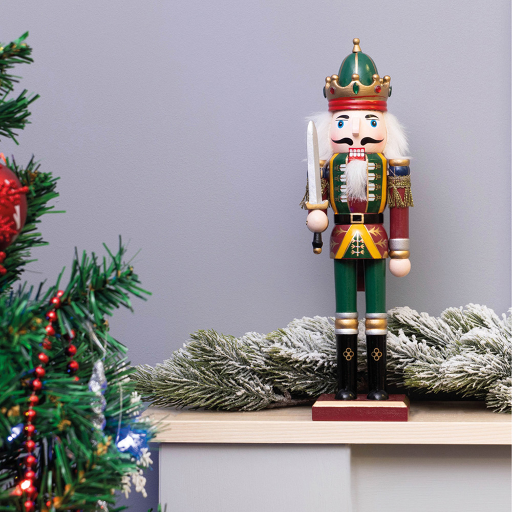 St Helens Green Classic Wooden Nutcracker Soldier 30cm Image 4