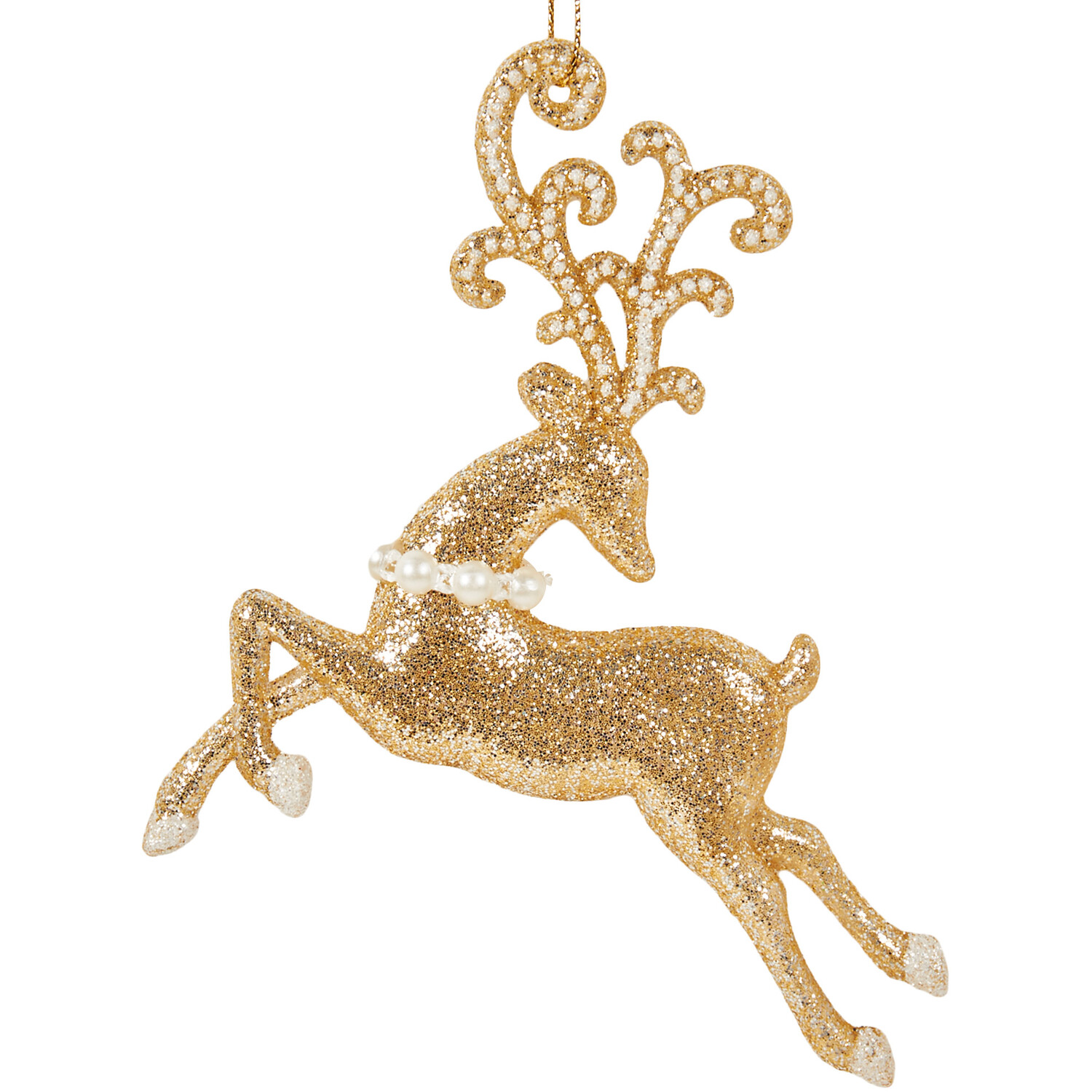 Champagne Gold Prancing Reindeer - Gold Image 2