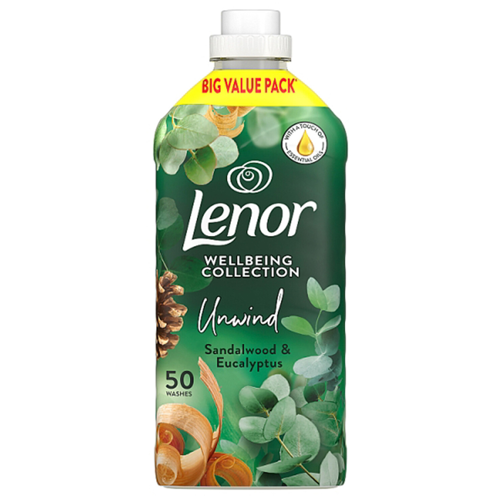 Lenor Sandalwood and Eucalyptus Fabric Conditioner 50 Washes Image 1