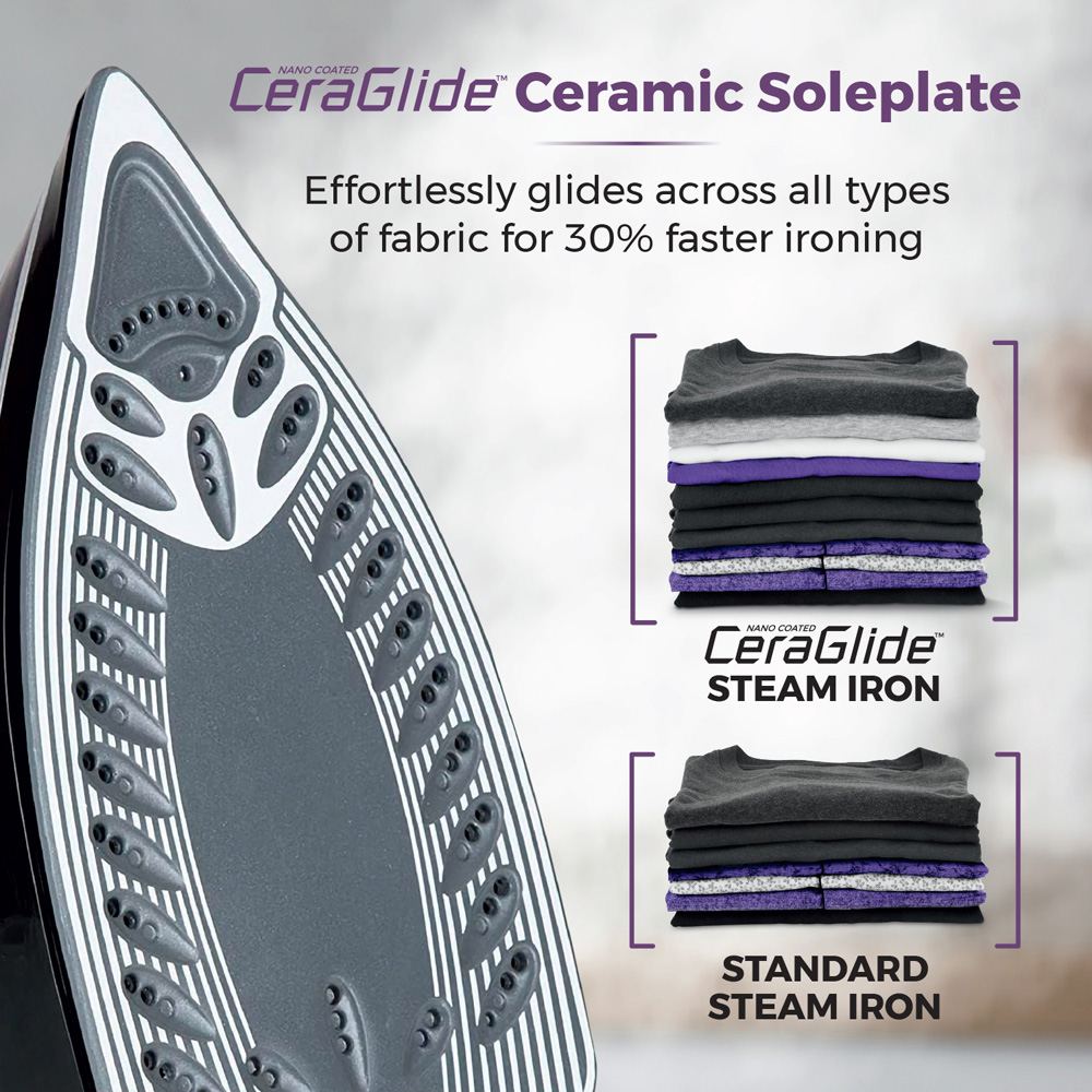 Tower T22013PR CeraGlide Ultra Speed Iron 3100W Image 4