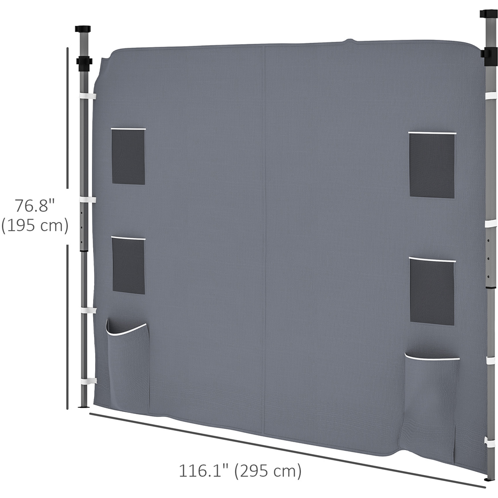 Outsunny 3 x 3m Grey Pop Up Gazebo Side Panel Image 7