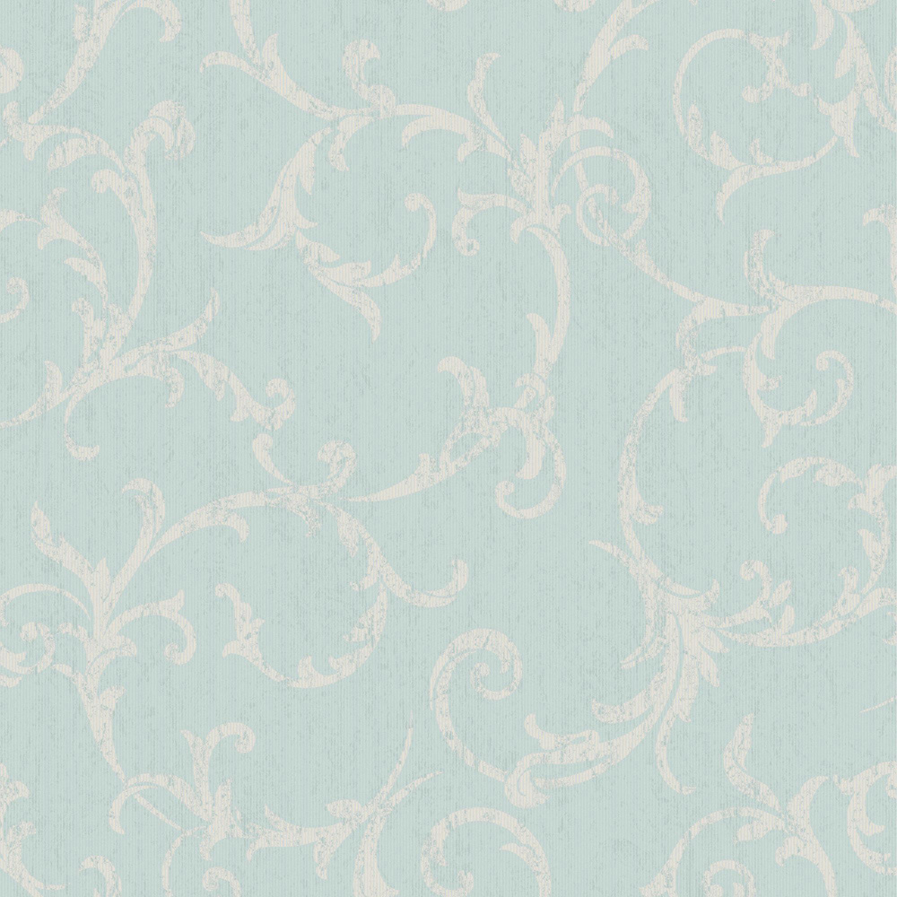 Superfresco Easy Empress Scroll Duck Egg Wallpaper Image 1