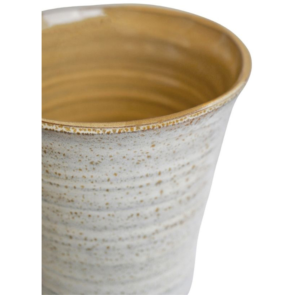 Ivyline Vallo Ivory and Cream Reactive Glaze Tapered Planter 29.5cm Image 2