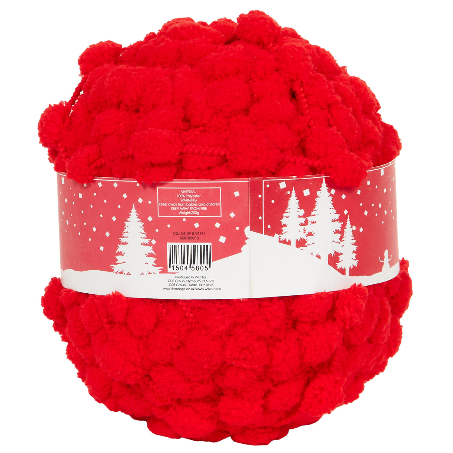 Pom Pom Yarn - Red Image 2