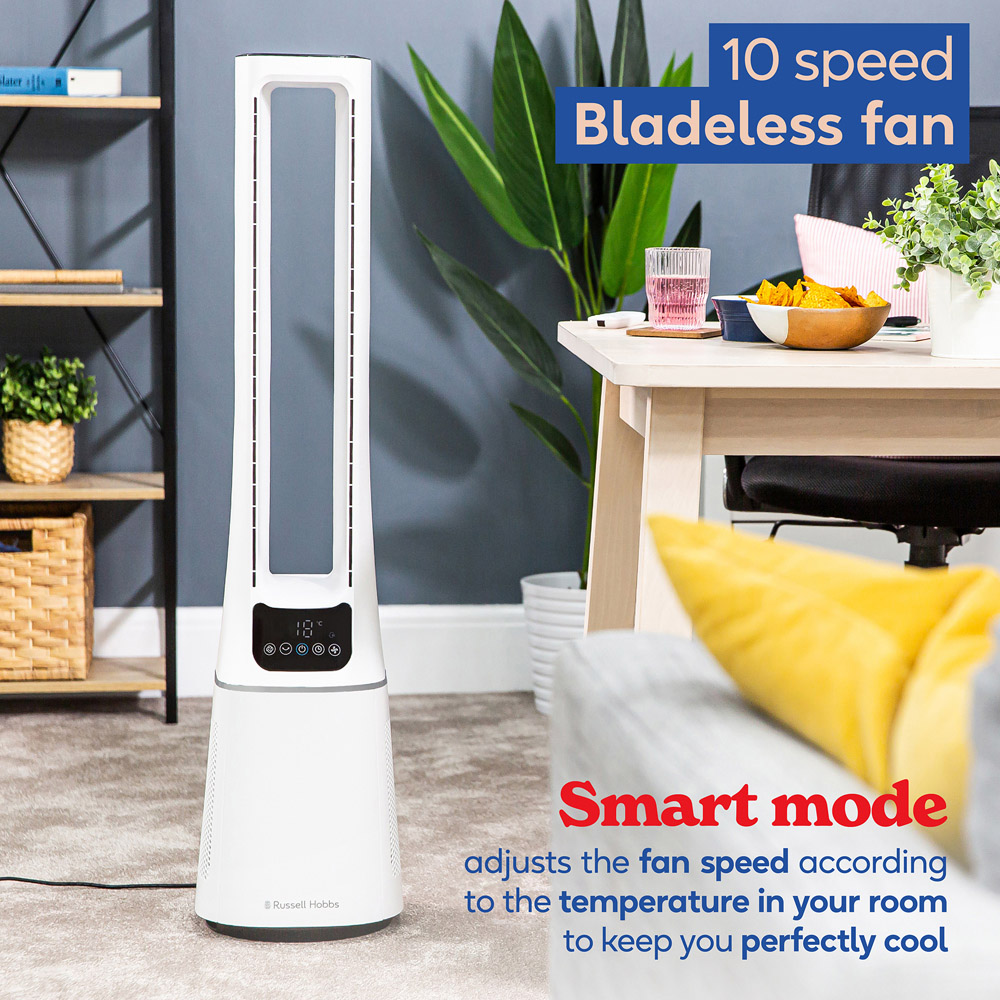 Russell Hobbs White 10 Speed Bladeless Fan Image 8