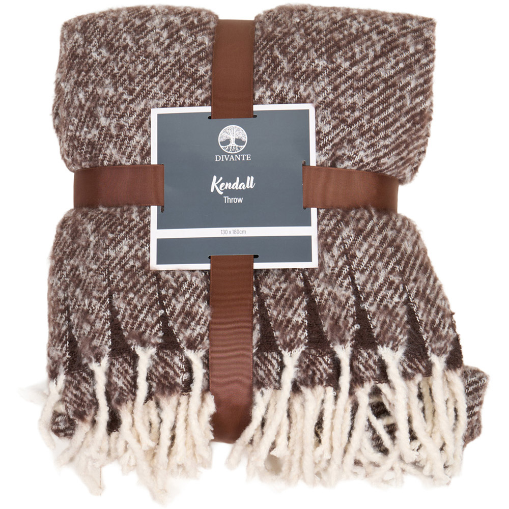 Kendall Mohair Throw Chocolate Image 2
