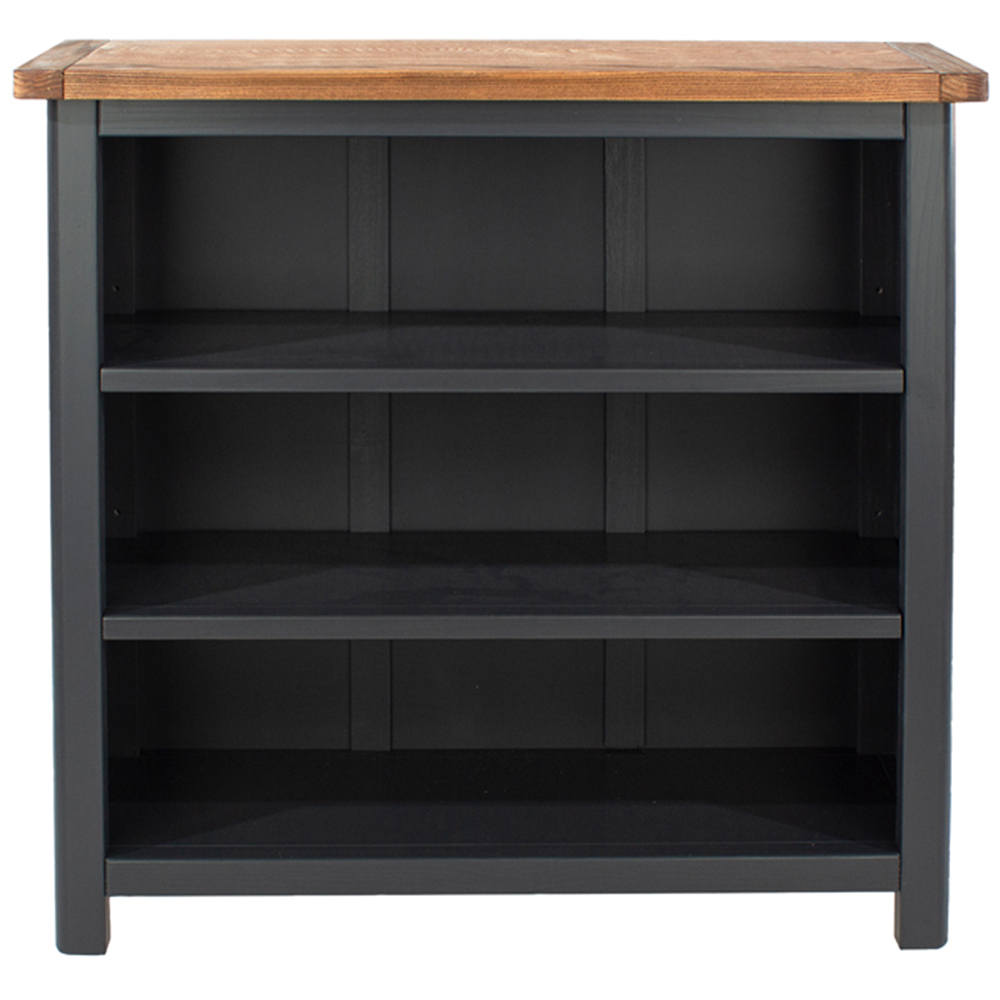 Core Products Dunkeld 3 Shelf Midnight Blue Low Bookcase Image 3