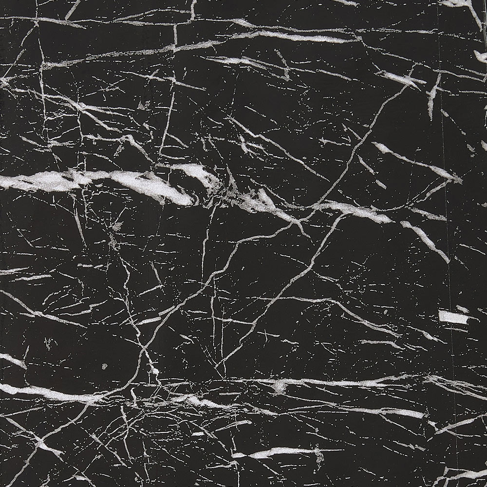 Living and Home Marble Effect Black PVC Self Adhesive Wallpaper Image 7