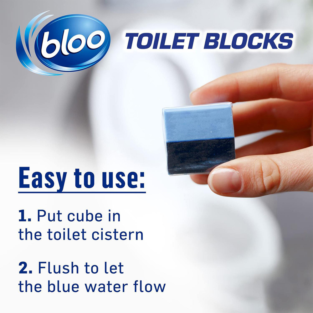 Bloo Clean+ Fresh 2 in 1 Original Blue Foam Toilet Rim Block 7 Pack Image 7