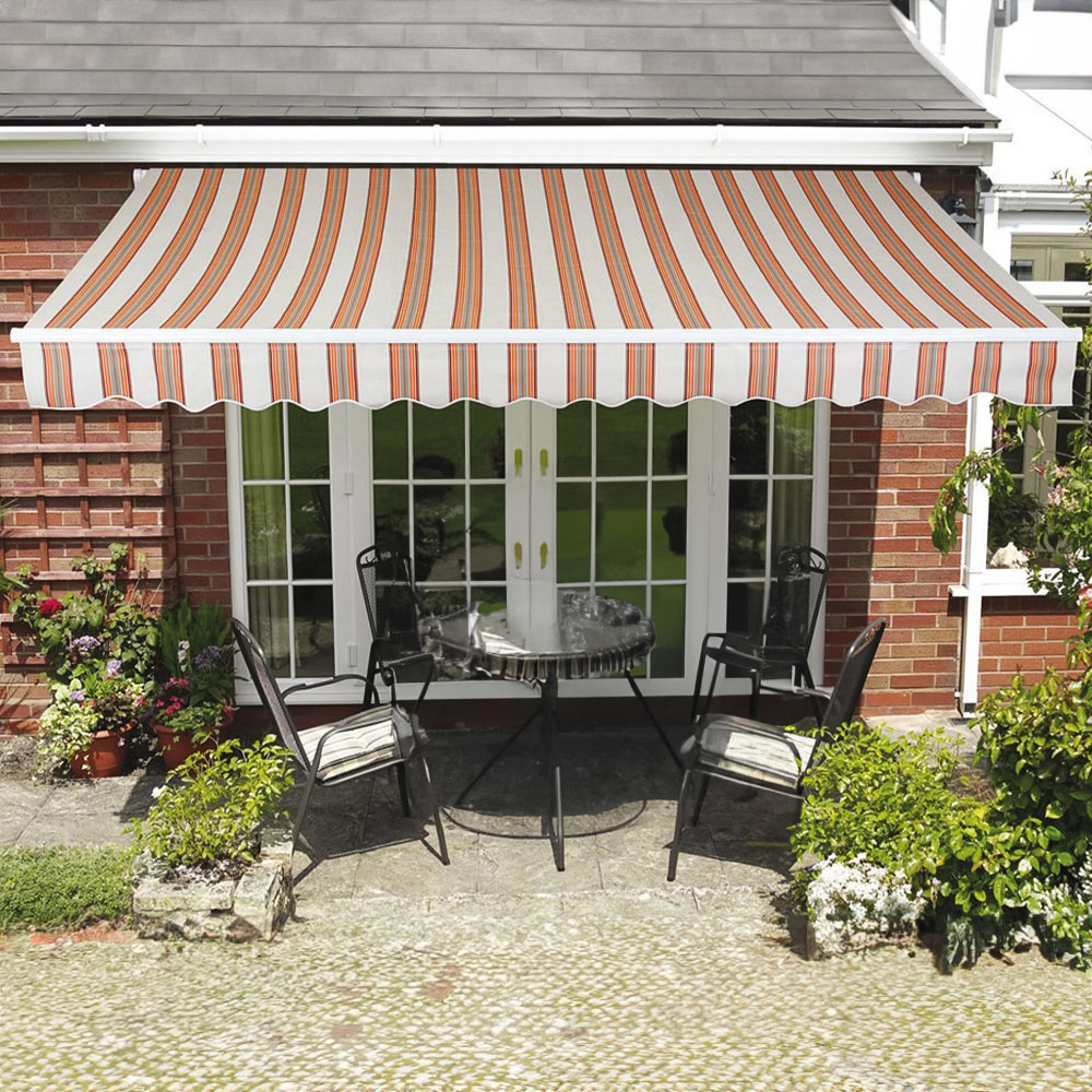Greenhurst Kingston Striped Deluxe Easy Fit Awning 3.5m Image 1
