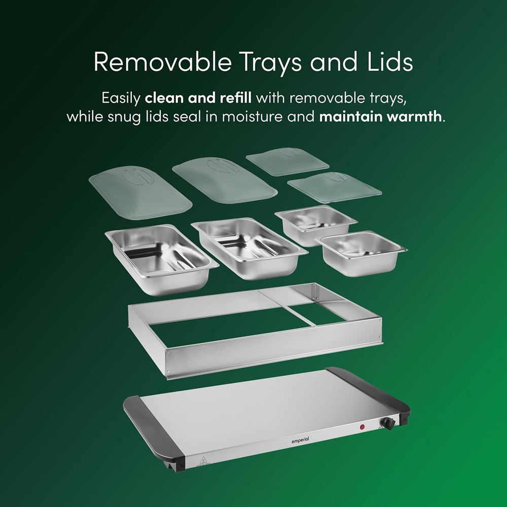 Emperial Electric Food Buffet Warmer 4 Tray Server Image 7