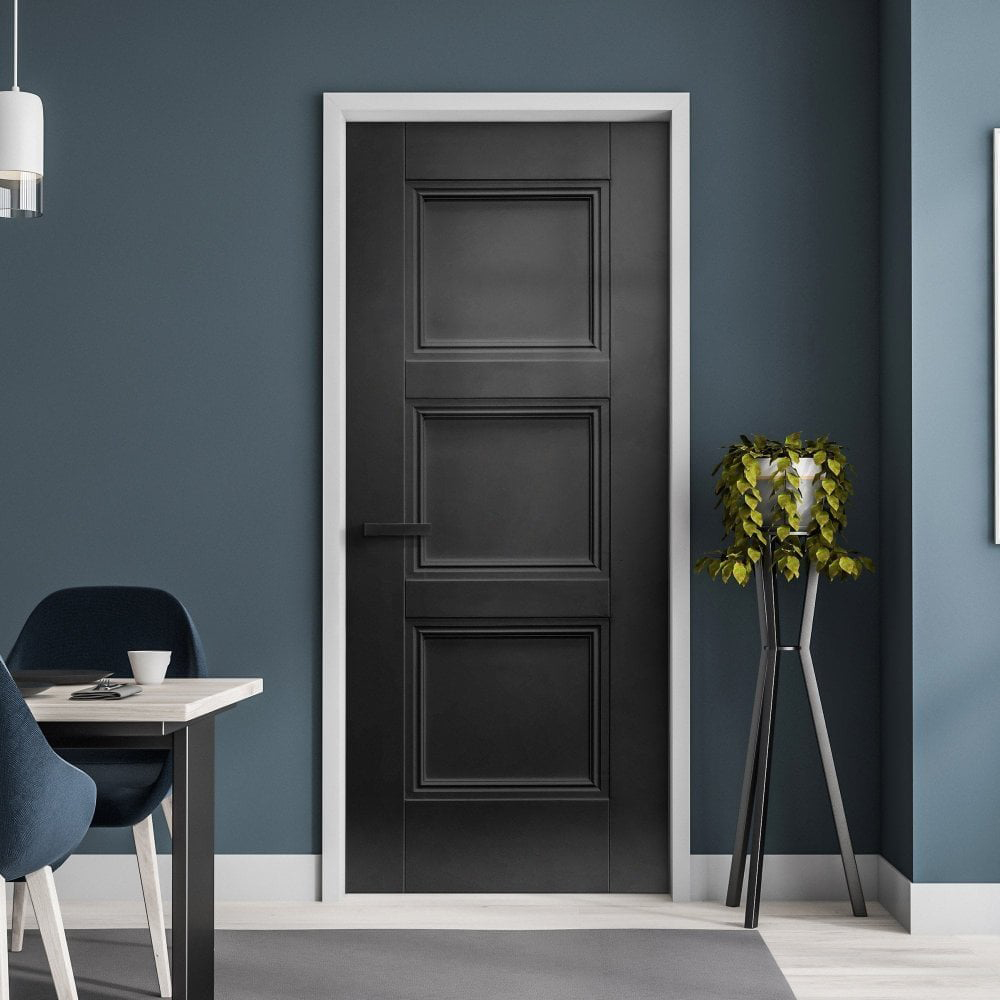 Elegance Ripley Black Fully Finished FD30 Internal Fire Door 1981 x 686 x 44mm Image 2