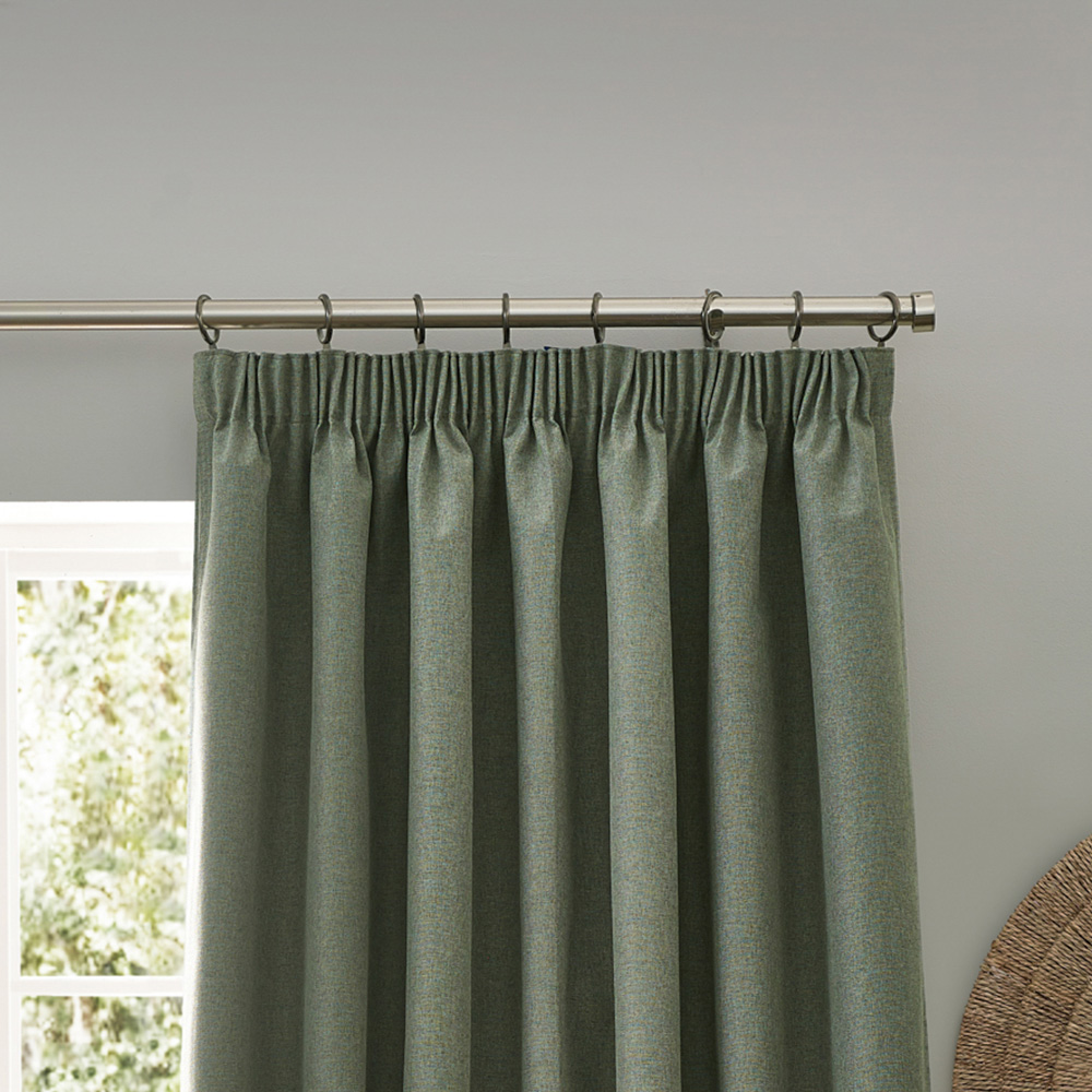 furn. Dawn Eucalyptus Blackout Pencil Pleat Curtains 229 x 229cm Image 2