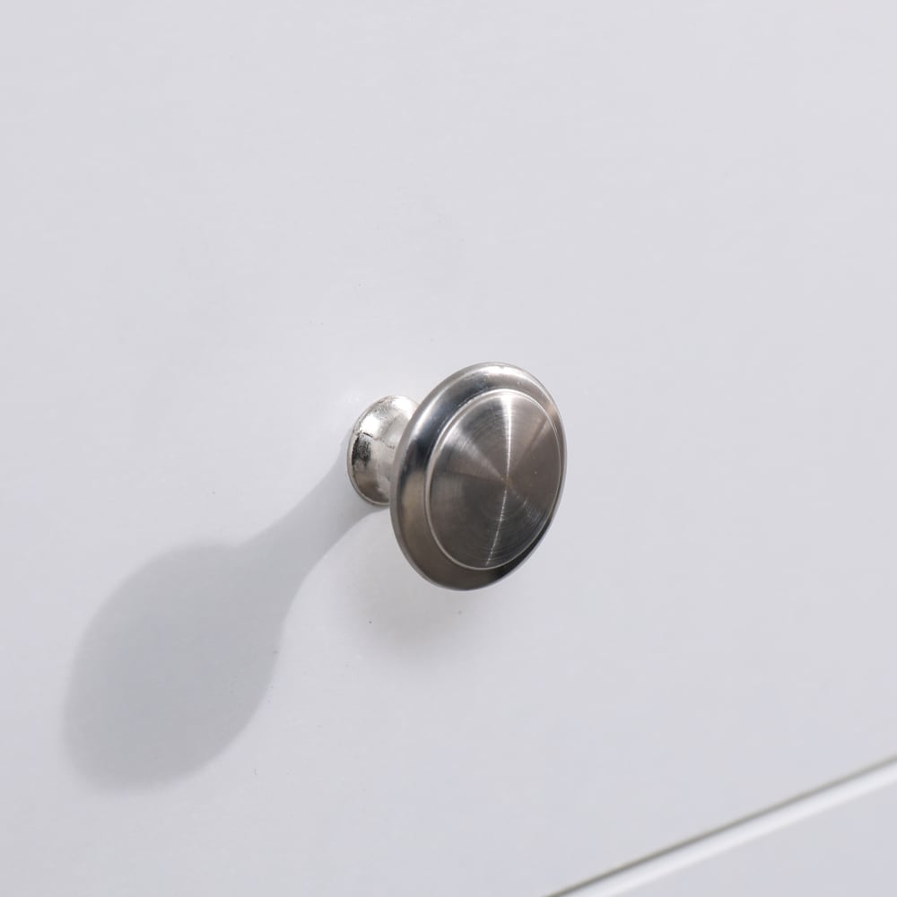 FurnitureHMD 3 Drawer White Wooden Bedside Table Set of 2 Image 5