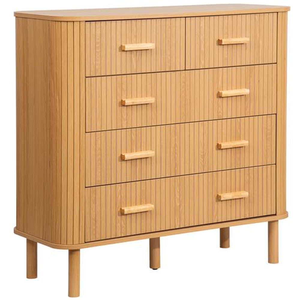 Birlea Axel 5 Drawer Fluted Chest of Drawers Image 2
