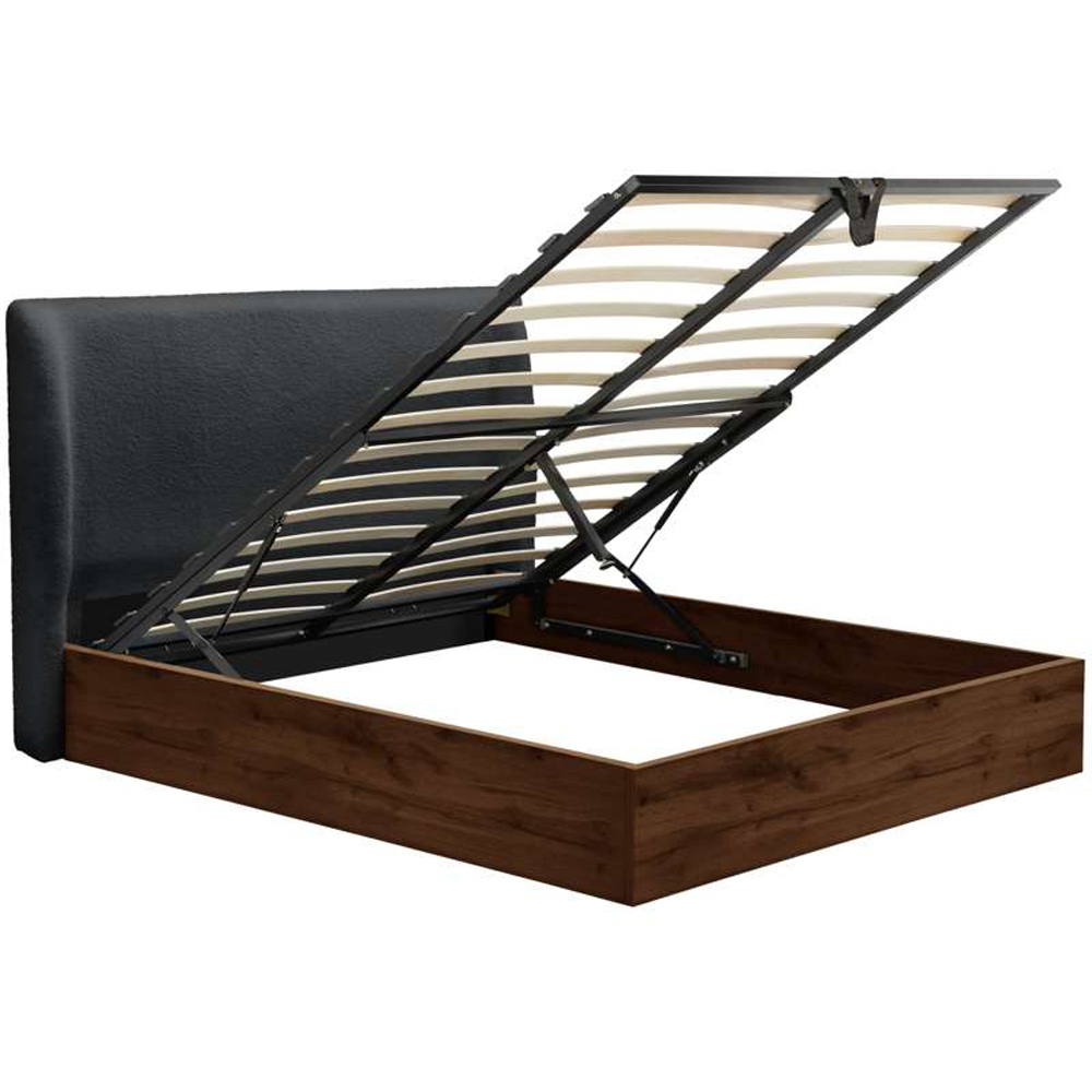 Birlea Halfden Double Ottoman Bed with Boucle Winged Headboard Image 3