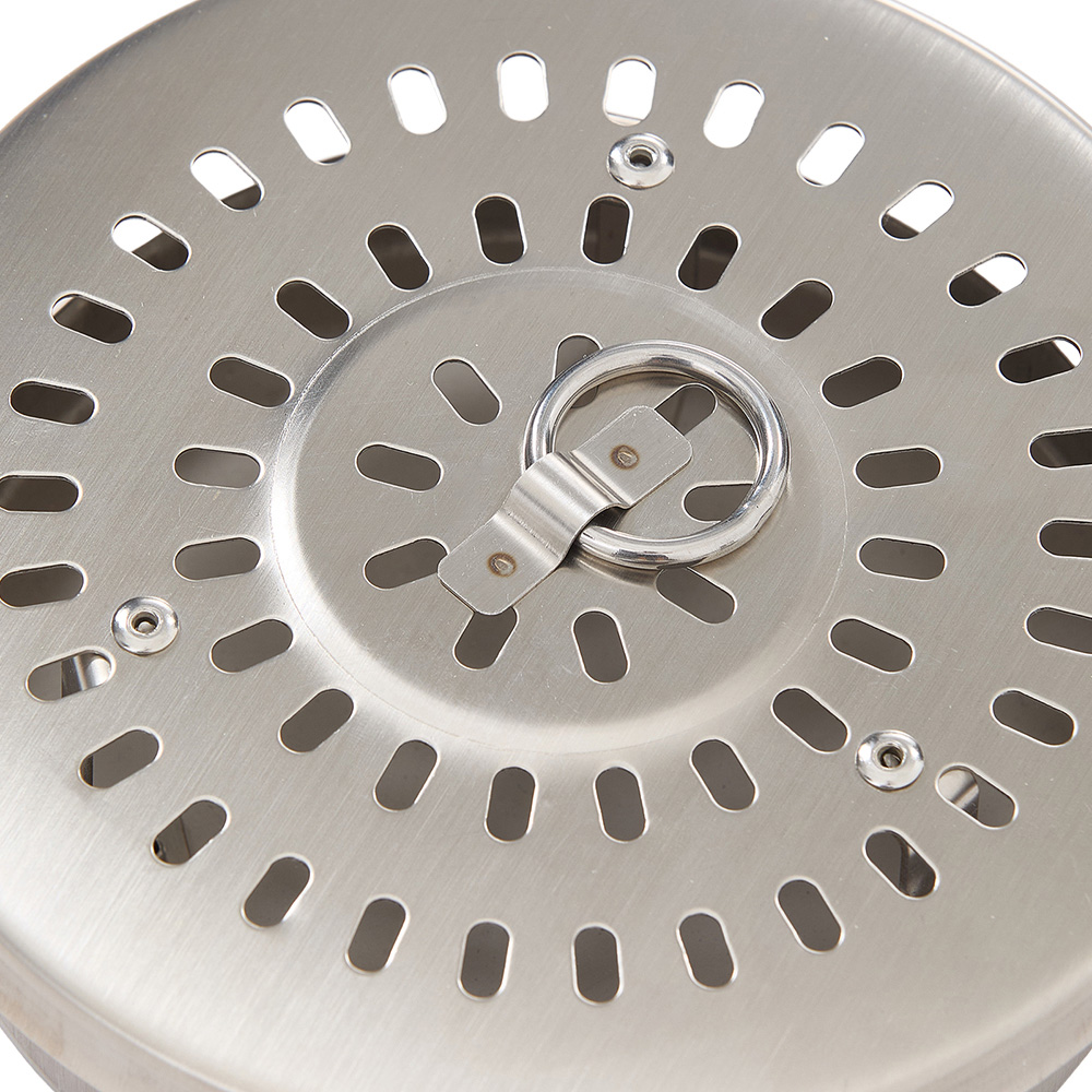 Living and Home Black Portable Tabletop Fire Pit with Ash Grate Image 3