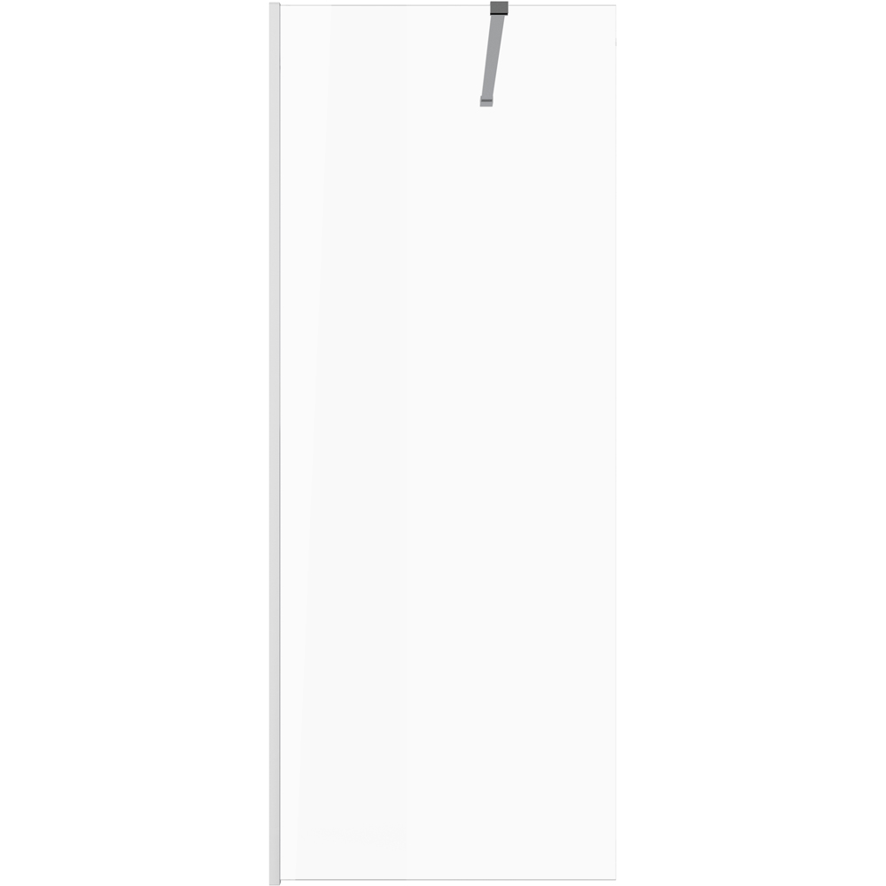 Bathstore Nero Glass Wetroom Shower Panel with Chrome Profile and Side Bar 900mm Image 4
