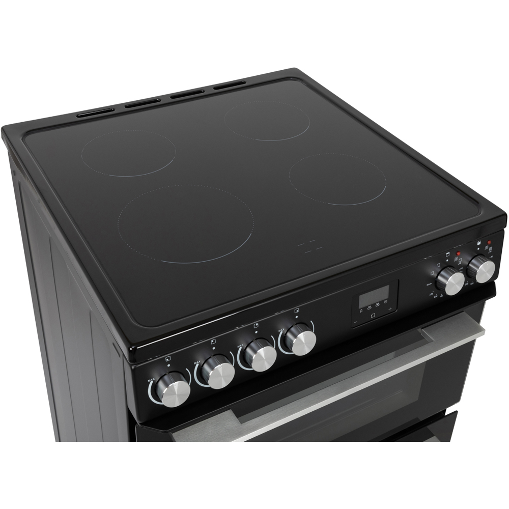 Willow Appliances WDOC60TBL Black 31L and 68L Double Oven Electric Cooker with 4 Ceramic Hob Image 9