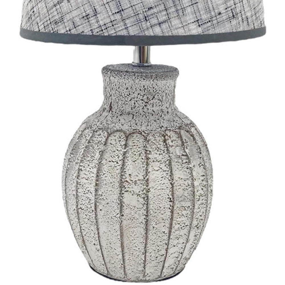 Acacia Home Grey Fabric Shade Pot Table Lamp 44 x 15 x 15cm Image 3