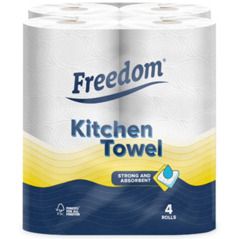 Freedom Shea Butter Toilet Paper 90 Rolls 3 Ply with Kitchen Towel 24 Rolls 2 Ply Image 6