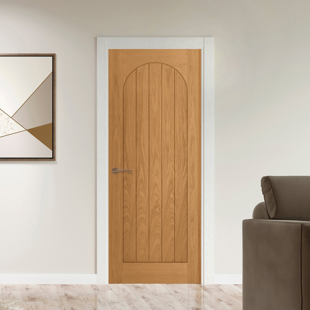 Farley Oak Veneer Fully Finished Arched Square Top Internal Door 1981 x 762 x 35mm Image 2