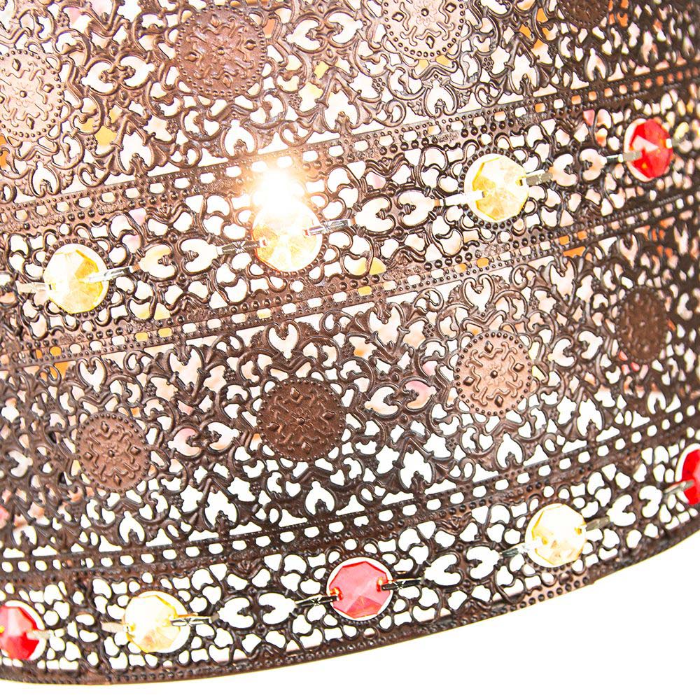 Happy Homewares Antique Bronze Acrylic Gem Moroccan Style Chandelier Pendant Shade Image 3