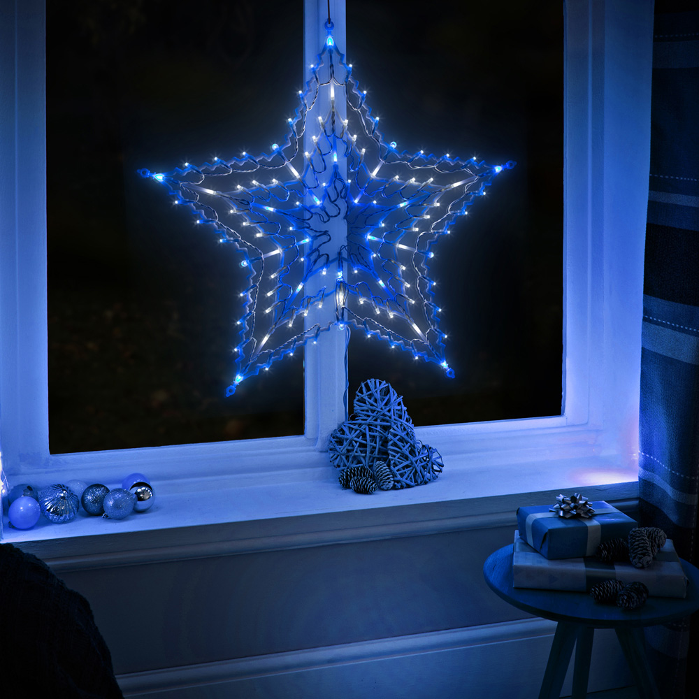 The Christmas Workshop Blue and White LED Star Silhouette Light Image 3