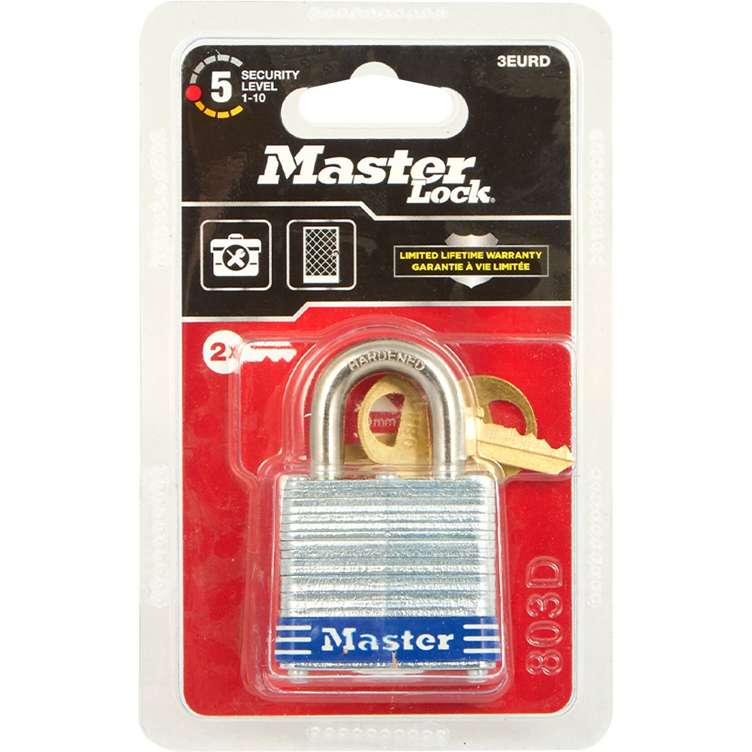 Master Lock Laminated Steel Padlock 40mm Image 1