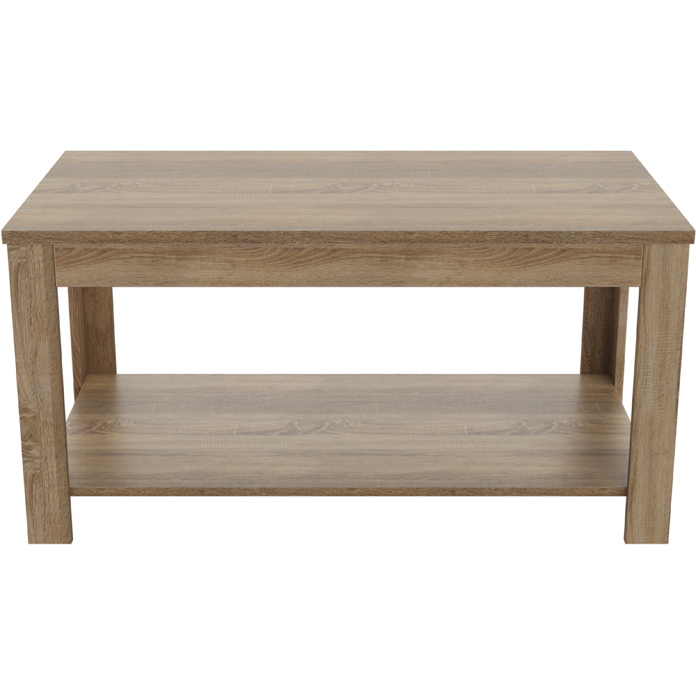 AVF Calibre Single Shelf Rustic Sawn Oak Coffee Table Image 3